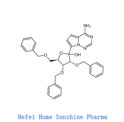 (3 R, {{1} R, {{2} R) - 2 - ({{1}} - Aminopyrrolo [ 2, 1 - f] [1, 2, {{1} Triazin-7-yl) - 3, {{1}} - Bis (benzyloxy) - {{2} - ((Benzyloxy) methyl) tetrahydrofuran - 2 - ol CAS 1 {{0} } {{2}} {{2} 0 {{1} 9-9 {{1} - 3