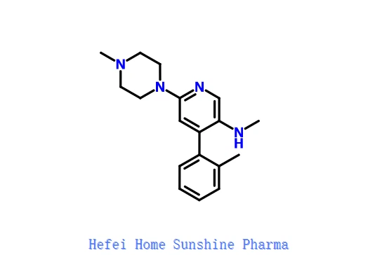 3-PYRIDINAMIN,N-METHYL-4-(2-METHYLPHENYL)-6-(4-METHYL-1-PIPERAZINYL)- CAS 290297-25-5
