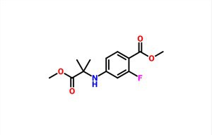 Methyl-2-fluor-4-((1-methoxy-2-methyl-1-oxopropan-2-yl)amino)benzoat CAS 1802242-47-2
